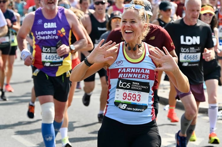 Emma Dawson in her first London marathon