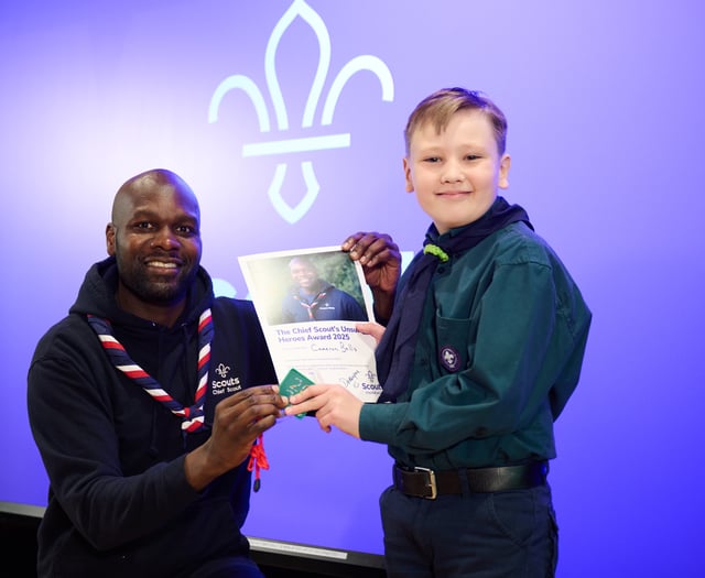 Young lifesaver receives national scouting award for holiday heroics 