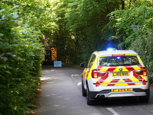 WATCH: Firefighters tackle woodland blaze near Waverley Abbey
