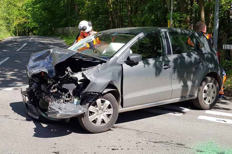 Car damage at problematic junction