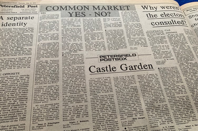 The Petersfield Post report on the Referendum of 1975.