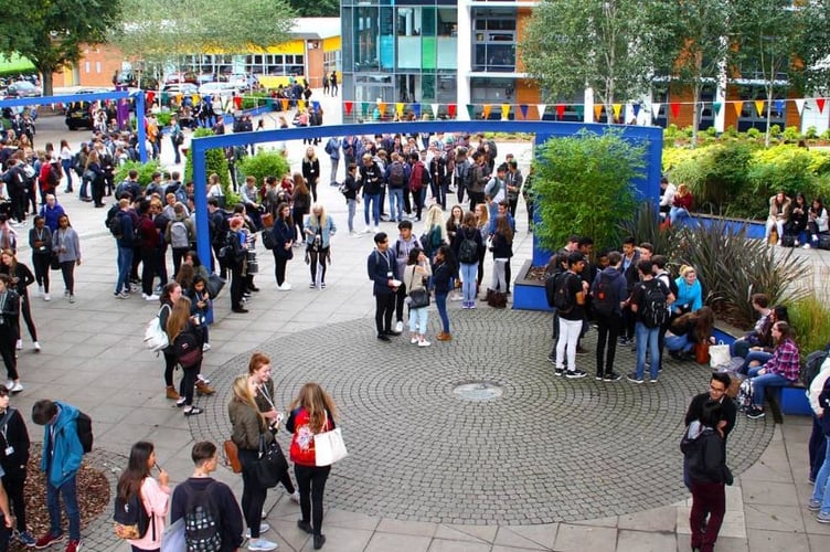 The Sixth Form College Farnborough Courtyard.