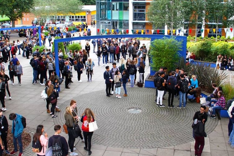 The Sixth Form College Farnborough Courtyard.