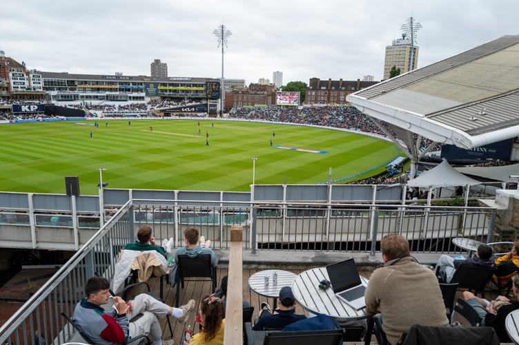 Residents watching cricket from Oval Mansions, whoâs residents have access to the balcony overlooking The Oval cricket ground, London, 3rd June 2025 . A flat overlooking The Oval which boasts some of the finest views in English cricket is up for sale for £400,000.The plush properties at Oval Mansions in south London - some of which sell for nearly £1m - are the most coveted in the sporting world due to the building's stunning roof terrace.Tenants are able to invite friends up to watch matches, though limitations are sometimes enforced for the highest-profile games. During the Ashes series between England and Australia, spots on the terrace are so highly sought after that plus ones are limited to just one per flat, with management regularly having to eject those who manage to sneak in.