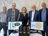 Talking newspaper receives generous donation
