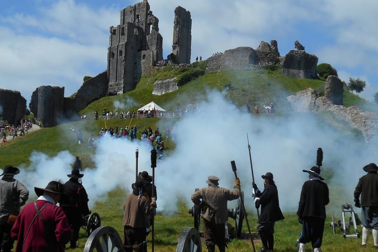 The Lord Hopton's Regiment at a Corfe Castle in Dorset.