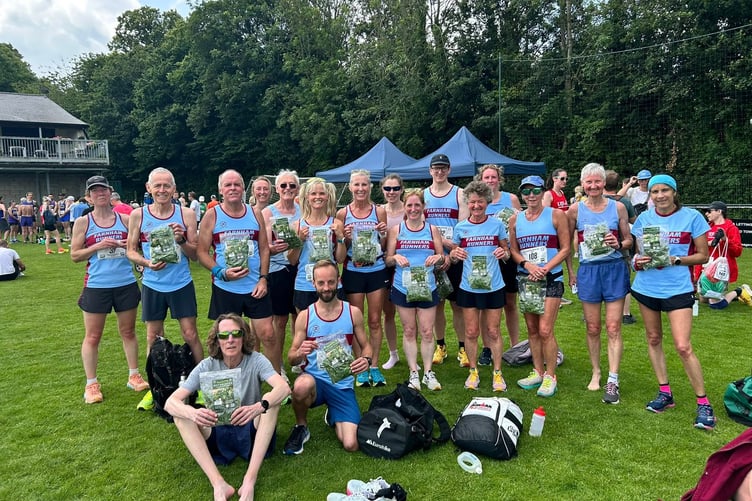 Farnham Runners posing with the watercress