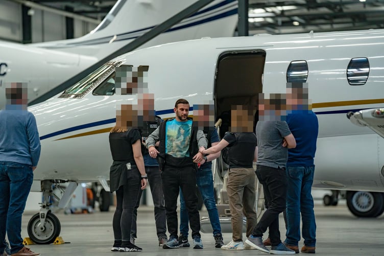 The arrest of Alton drug baron James Harding.