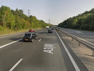 Serious accident closes A3(M) at Horndean: Air ambulance in attendance