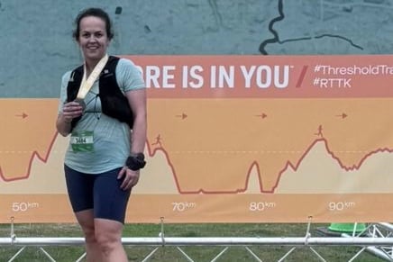 Gosia Shulka after finishing the Race to The King 50km coastal route