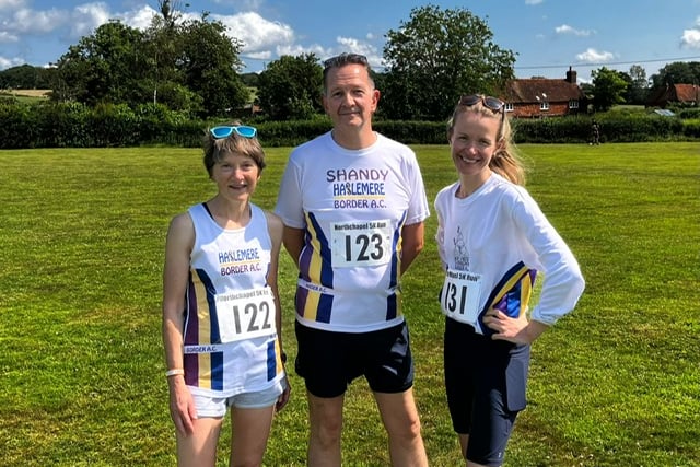 Philomel Bennett, Richard Shand and Elizabeth Dolin at the Northchapel 5km