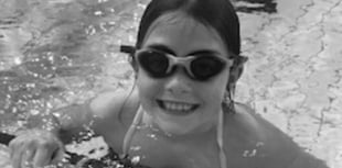 Evelyn, 10, swims 100 lengths for school