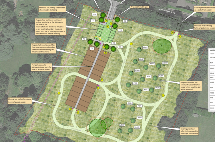 The approved site plan off Churt Rd