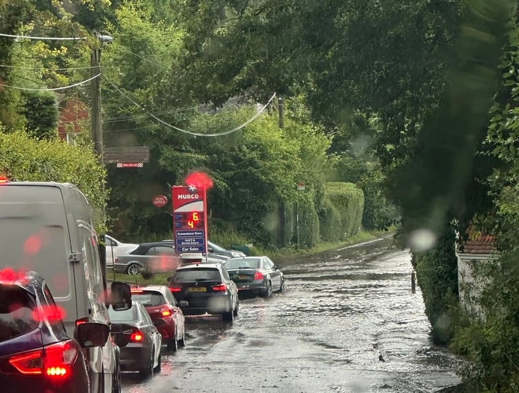 Camelsdale Road flooding Haslemere