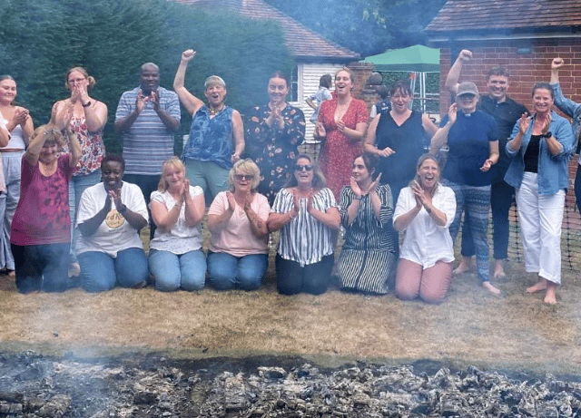 The heat is on as Right at Home firewalkers raise £2.5k