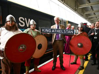 WATCH: Tom Holland unveils SWR train honouring King Athelstan