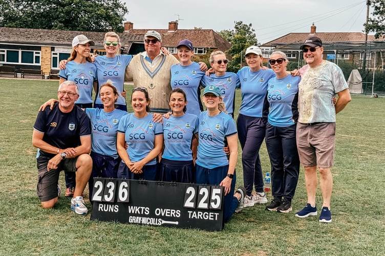 Tilford Cricket Club's women's softball team were crowned county champions