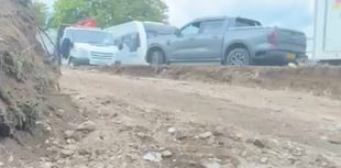 Caravan encampment set up in Surrey Hills National Landscape area