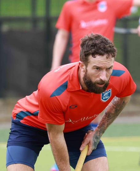 Stu Morhall in action for Aldershot & Farnham's men's first team
