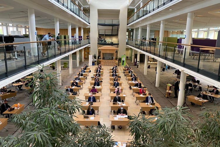 The inside of Surrey County Council offices at Woodhatch.