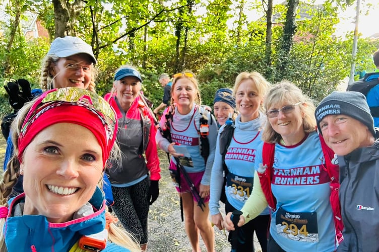 On the way in the Gower 23-mile trail race