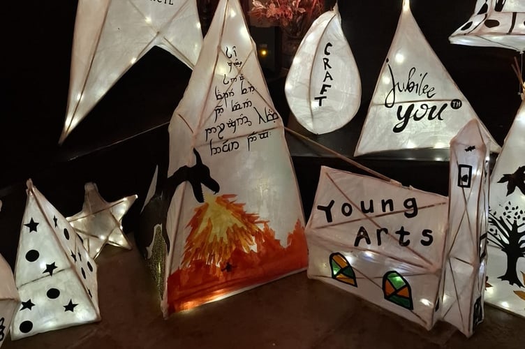 Lanterns in St Andrew's Church, Farnham.