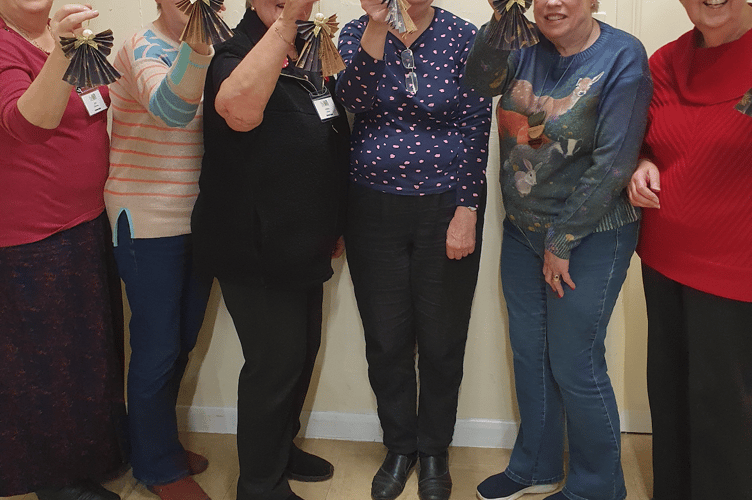 Members of Alton WI crafted Christmas angels at their November 2025 meeting.