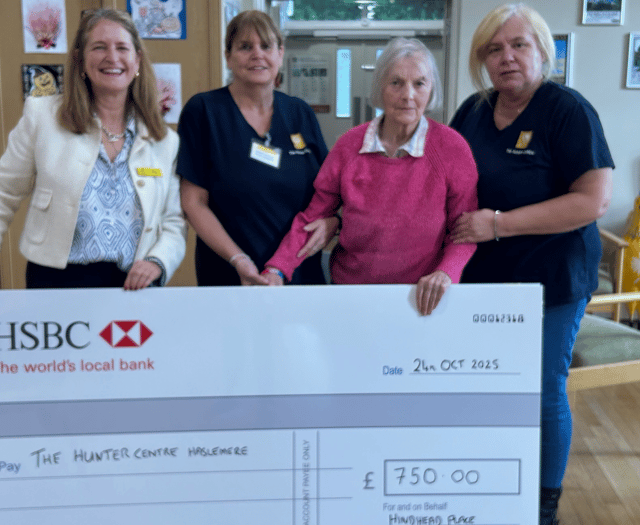 Hindhead woman raises £750 for Haslemere dementia centre
