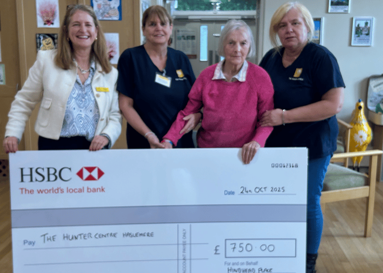Hindhead woman raises £750 for Haslemere dementia centre