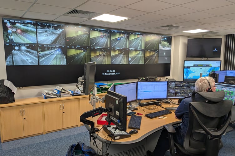 Hindhead Tunnel control room