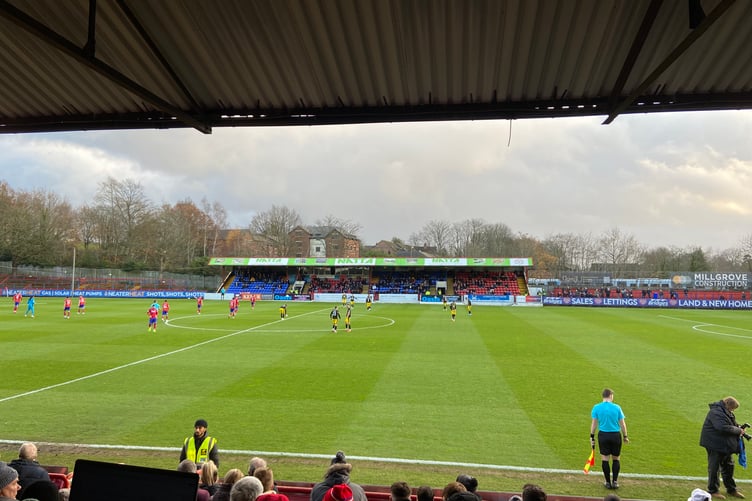Action from Aldershot Town's National League game against Altrincham