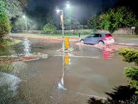 Heavy rainfall causing isolated flooding around Herald & Post area