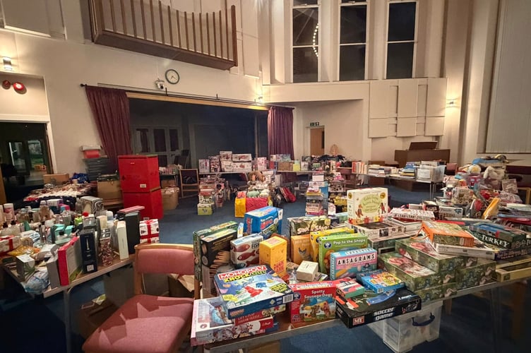 Haslemere Food Bank’s Christmas collection, helping ensure hundreds of children and families receive food and presents this festive season