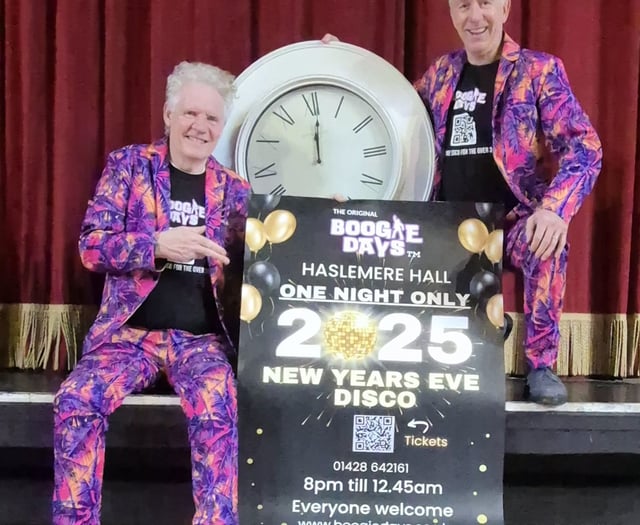 Boogie Days returns to Haslemere Hall this New Year’s Eve