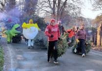 WATCH: Villagers get running down that hill in Ewshot Christmas Tree Run