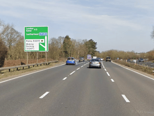 Northbound A3 near Guildford and Woking closed following lorry crash