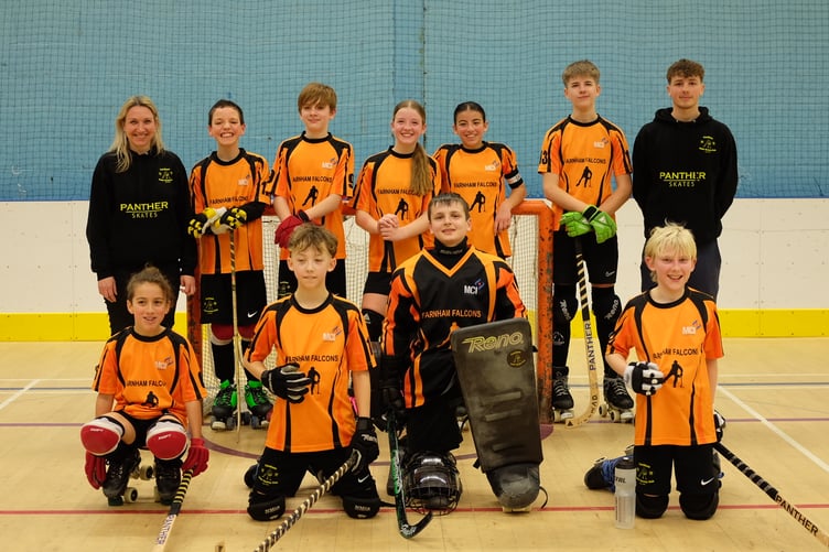 Farnham Roller Hockey Club's under-15 squad