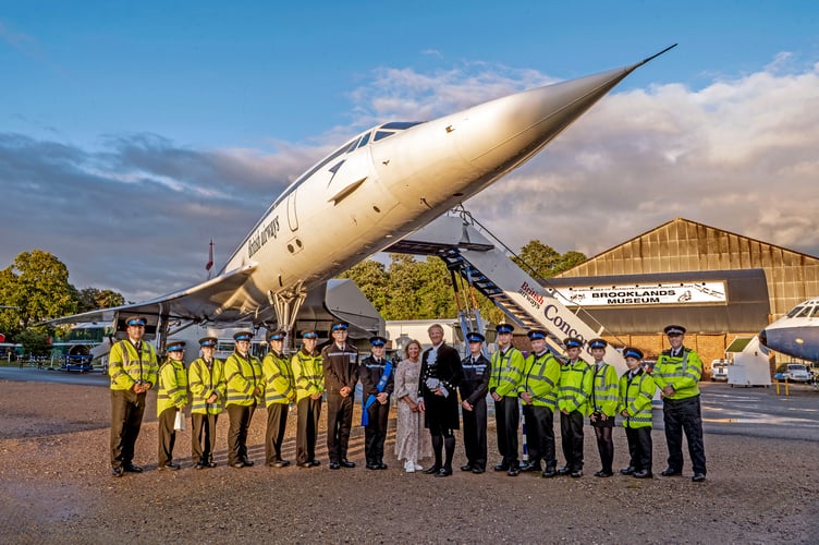 Cadets and a Concorde with the High Sheriff at his summer party in Brooklands.