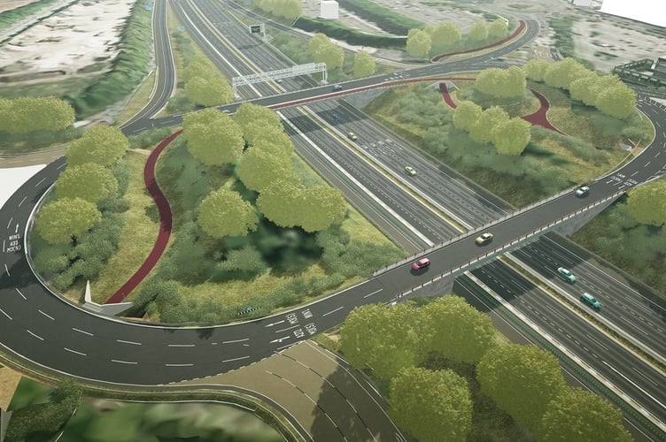 The M3 Junction 9 proposed improvements.