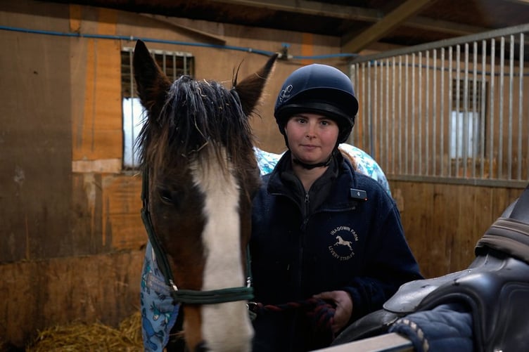 Leah Pink is completing an apprenticeship at Inadown Farm Livery Stables in Newton Valence.