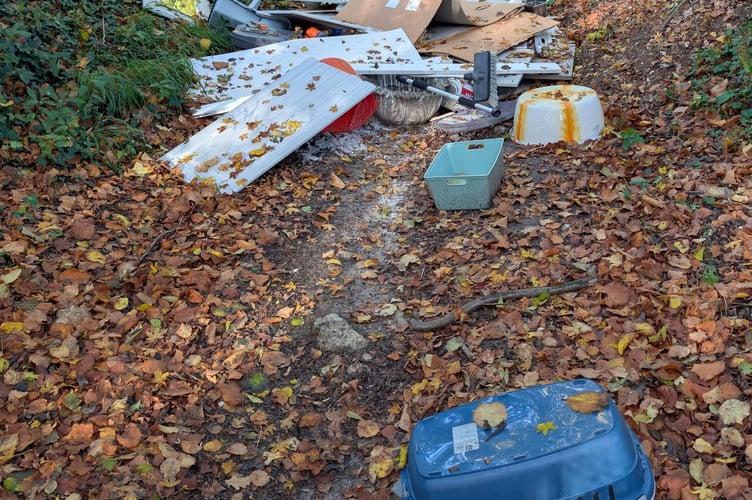 Some of the waste fly-tipped by Wayne Cole in Odiham.