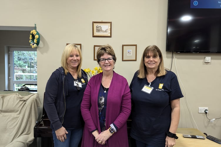 Group leader Jo (centre) with Denise and Lynne from The Hunter Centre. 
