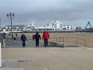 Stormy walk for Liphook ramblers along Portsmouth seafront