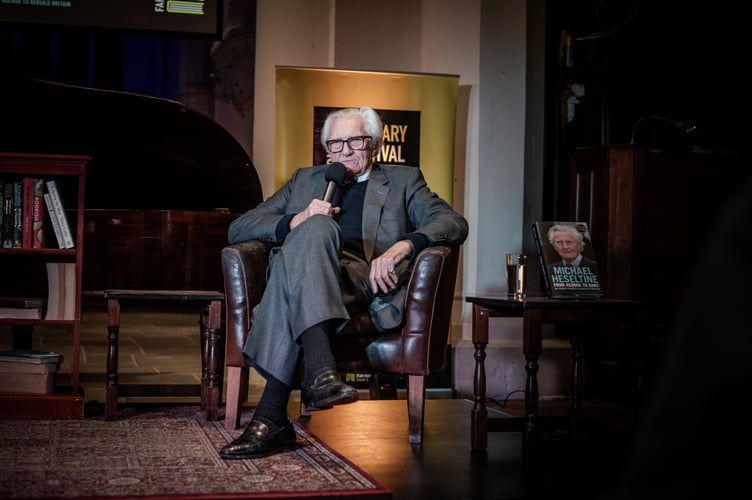 Lord Heseltine muses on politics, business and trees at Farnham Literary Festival.