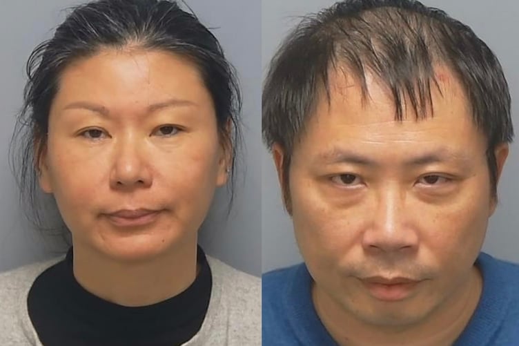 Wei-Gong Li, left, and Yafeng Dong, have been jailed for running a prostitution and human trafficking operation.