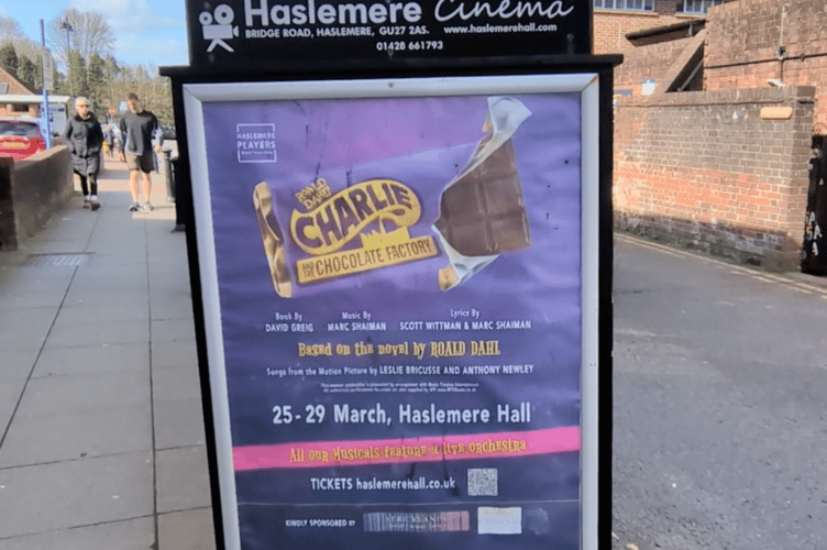 Charlie Chocolate Factory Advert Charter Haslemere