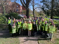 Strong community spirit on show at town centre spring clean