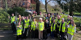 Strong community spirit on show at town centre spring clean