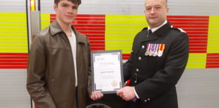Boy, 15, given award for saving neighbour with defibrillator