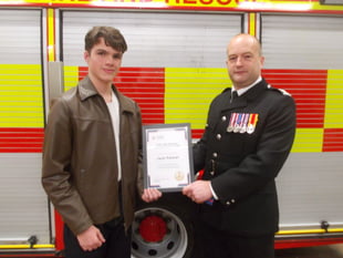 Boy, 15, given award for saving neighbour with defibrillator